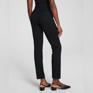 SPANX PerfectFit Ponte Slim Straight Pants Black Tall M Pull On Work Pant